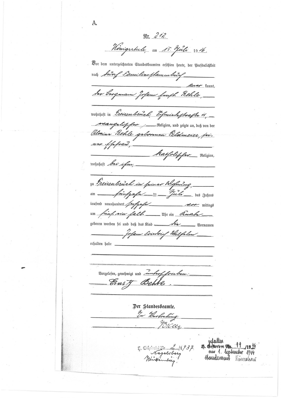 Wilhelm "Willi" Behle Wilhelm "Willi" Behle