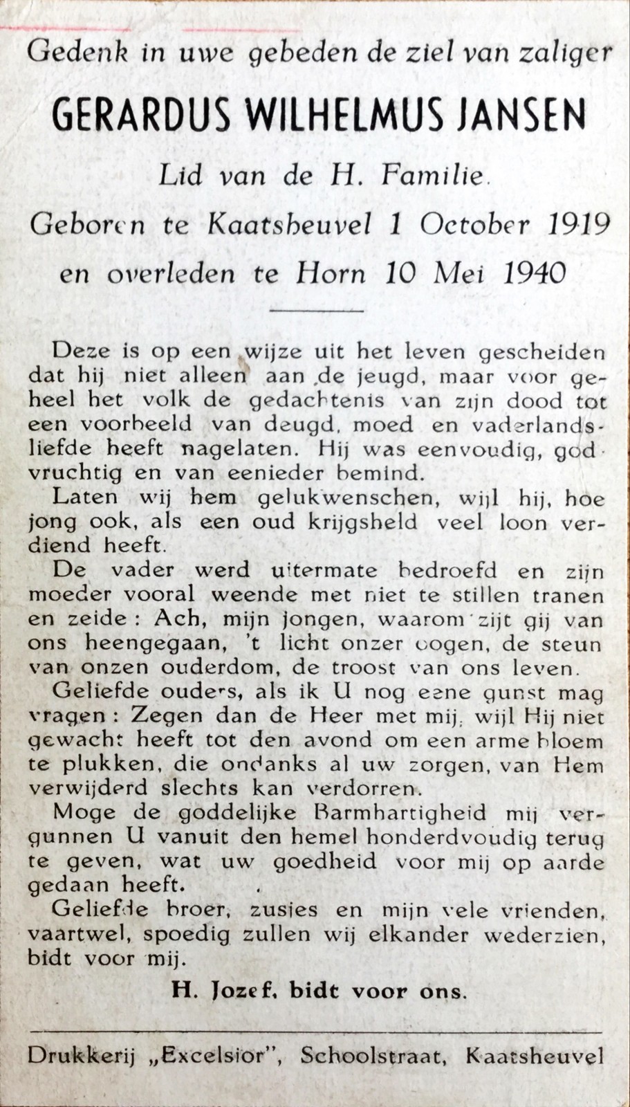 Gerardus Wilhelmus Jansen Gerardus Wilhelmus Jansen