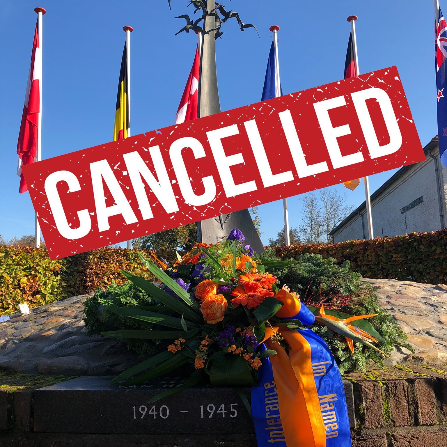 Cancellation International Commemoration Monument of Tolerance 18 November 2021
