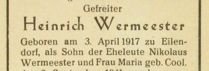 Heinrich Wermeester Heinrich Wermeester