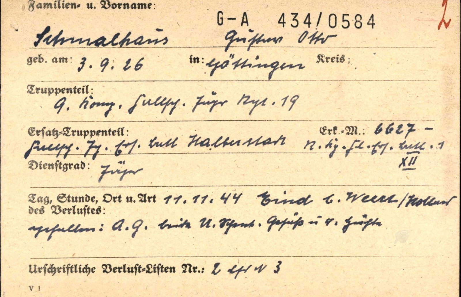 Kurt Gustav Otto Schmalhaus Kurt Gustav Otto Schmalhaus