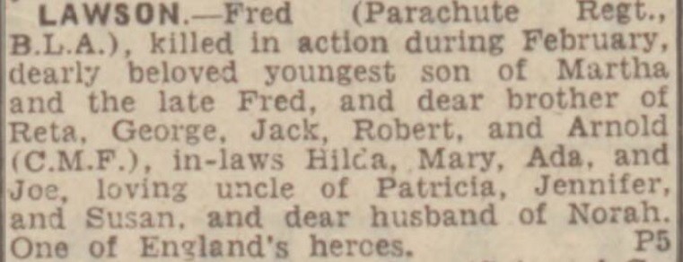 Frederick (Mick) Lawson Frederick (Mick) Lawson