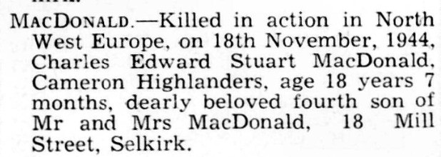 Charles Edward Stuart MacDonald Charles Edward Stuart MacDonald