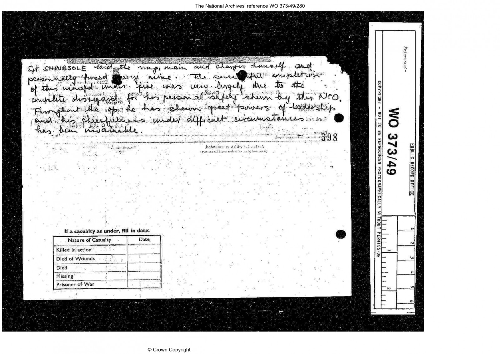 Sydney David Shrubsole MM Sydney David Shrubsole MM