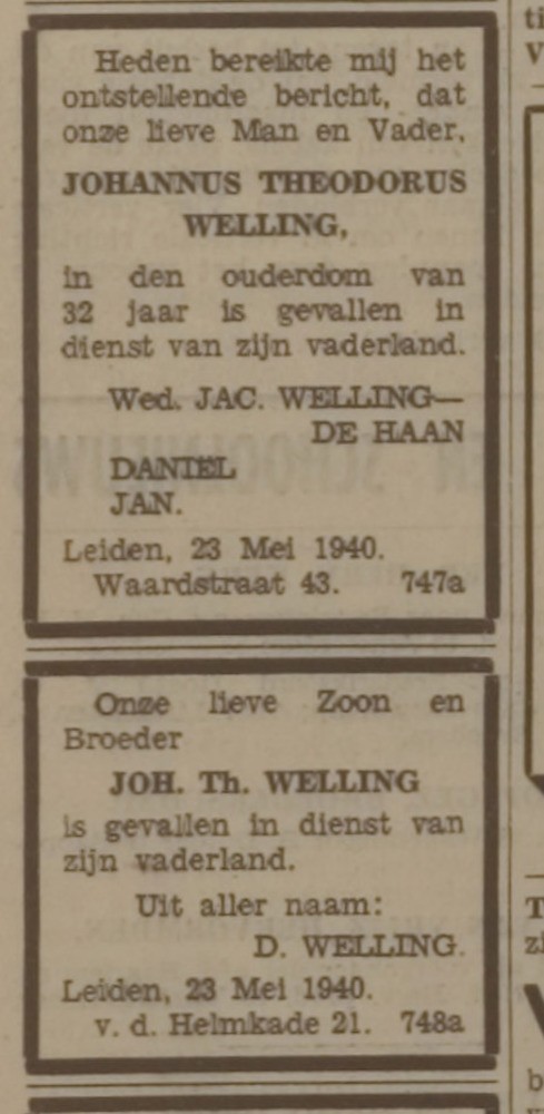 Johannes Theodorus Welling Johannes Theodorus Welling